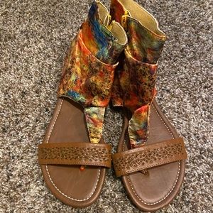 ❤️host pick ❤️Zip up colorful sandals